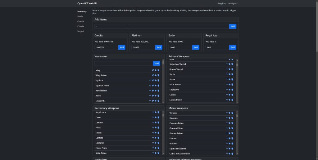 图片[34]源码下载-游戏源码下载-手机游戏源码下载-手机游戏服务端下载-服务端下载-游戏服务端下载-页游服务端下载-页游私服-端游私服-手游私服-游戏私服-网站源码下载-架设工具下载-私服下载【星际战甲OpenWF】+Mod修改教程+Mod编辑器+全物品ID元数据+视频参考搭建教程源码下载-游戏源码下载-手机游戏源码下载-手机游戏服务端下载-服务端下载-游戏服务端下载-页游服务端下载-页游私服-端游私服-手游私服-游戏私服-网站源码下载-架设工具下载-私服下载久似妖气源码网